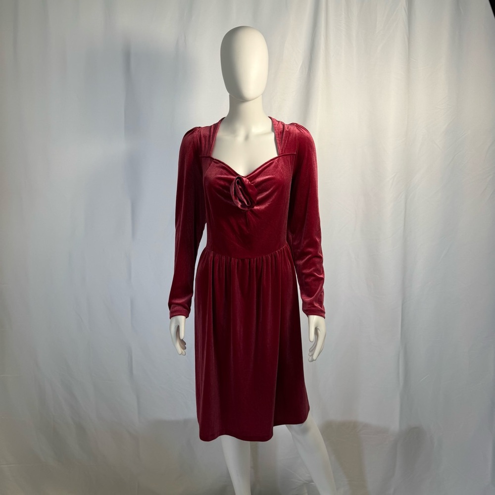 Ava & Viv Rich Burgundy Long Sleeve Dress